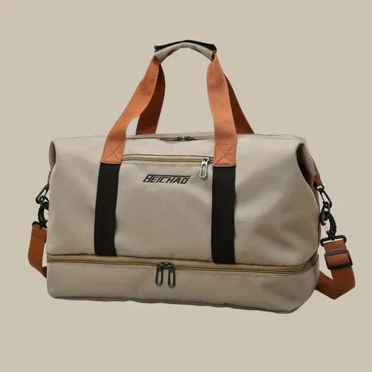 Men's Duffel Bag Water-Repellent Oxford with Shoe Compartment 35-45L Travel Gym Bag 19.7x9.8x11 Inches