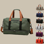 Men's Duffel Bag Water-Repellent Oxford with Shoe Compartment 35-45L Travel Gym Bag 19.7x9.8x11 Inches