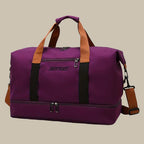 Men's Duffel Bag Water-Repellent Oxford with Shoe Compartment 35-45L Travel Gym Bag 19.7x9.8x11 Inches