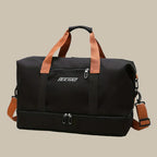 Men's Duffel Bag Water-Repellent Oxford with Shoe Compartment 35-45L Travel Gym Bag 19.7x9.8x11 Inches