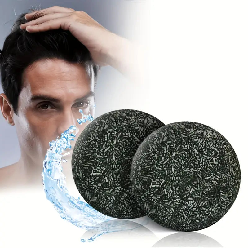 Davy Men's Grey Coverage Bar Shampoo Natural Color Restoring Anti-Gray Hair and Beard Care