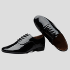 Smooth Ballroom Dance Shoes Lace-Up Suede Sole Low Heel Comfortable Men’s Dance Footwear