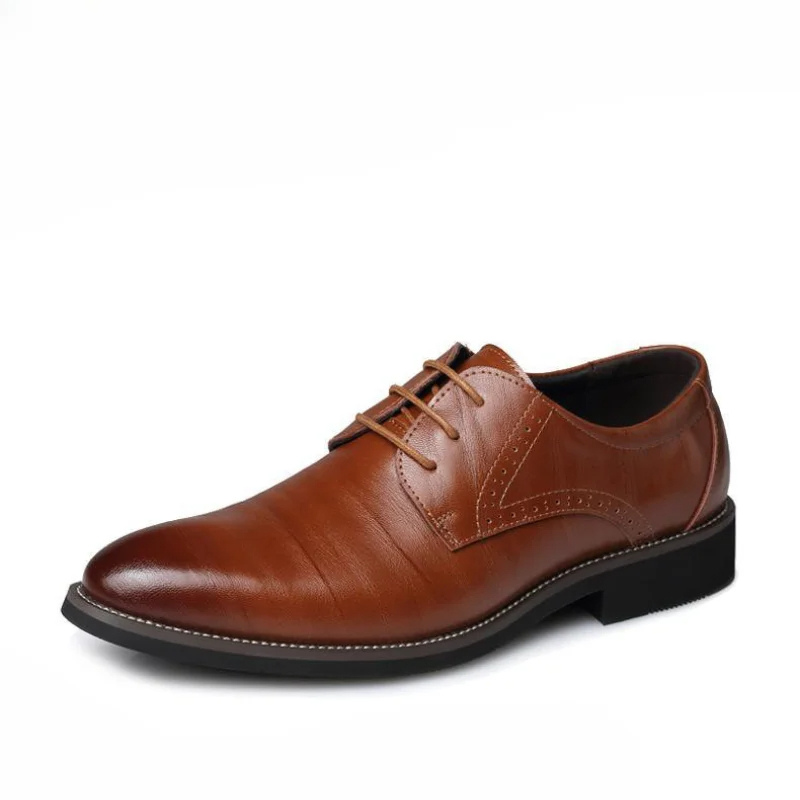 Men's Oxford Dress Shoes Synthetic Leather Lace-Up Classic Formal Business Footwear