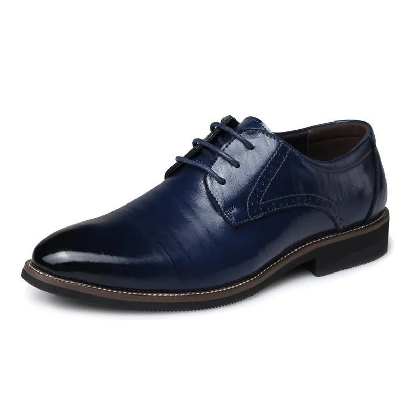 Men's Oxford Dress Shoes Synthetic Leather Lace-Up Classic Formal Business Footwear