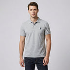 Men's Short Sleeve Embroidered Polo Shirt Classic Comfortable Fit Versatile Style