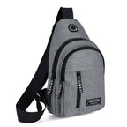 Men's Sling Backpack Water-Resistant Polyester Crossbody Bag with Multiple Compartments and Anti-Theft Design