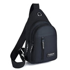 Men's Sling Backpack Water-Resistant Polyester Crossbody Bag with Multiple Compartments and Anti-Theft Design