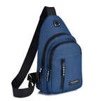 Men's Sling Backpack Water-Resistant Polyester Crossbody Bag with Multiple Compartments and Anti-Theft Design