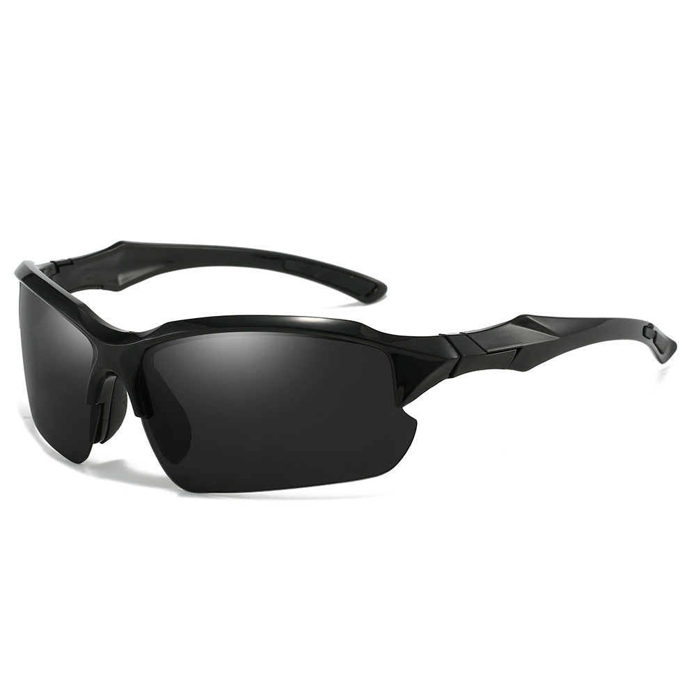 Men's Sports Sunglasses Polarized Lenses UV400 Protection Lightweight Secure Fit Matte Black Blue Red Silver