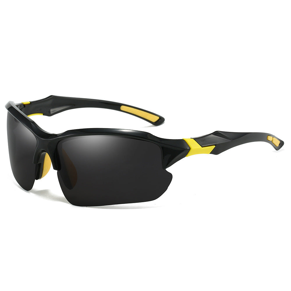 Men's Sports Sunglasses Polarized Lenses UV400 Protection Lightweight Secure Fit Matte Black Blue Red Silver