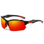 Men's Sports Sunglasses Polarized Lenses UV400 Protection Lightweight Secure Fit Matte Black Blue Red Silver