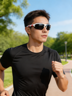 Men's Sports Sunglasses Polarized Lenses UV400 Protection Lightweight Secure Fit Matte Black Blue Red Silver