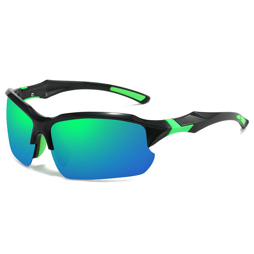 Men's Sports Sunglasses Polarized Lenses UV400 Protection Lightweight Secure Fit Matte Black Blue Red Silver