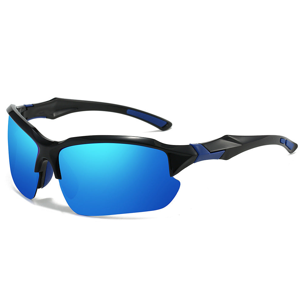 Men's Sports Sunglasses Polarized Lenses UV400 Protection Lightweight Secure Fit Matte Black Blue Red Silver