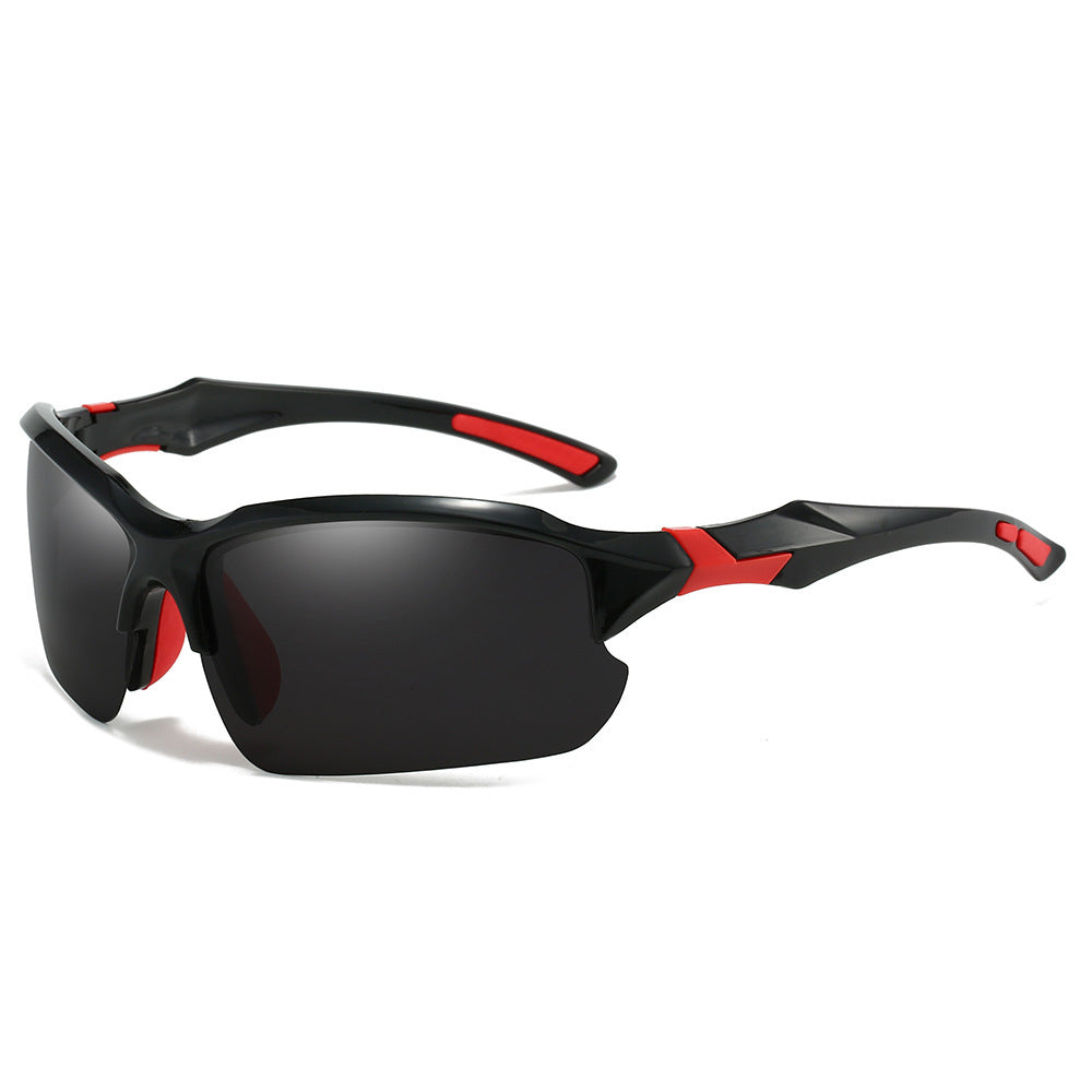 Men's Sports Sunglasses Polarized Lenses UV400 Protection Lightweight Secure Fit Matte Black Blue Red Silver