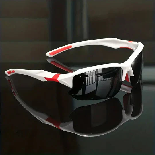 Men's Sports Sunglasses Polarized Lenses UV400 Protection Lightweight Secure Fit Matte Black Blue Red Silver