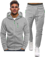 Men's Zip-Up Hoodie and Jogger Set Cotton Blend Athletic Casual Comfort Fit