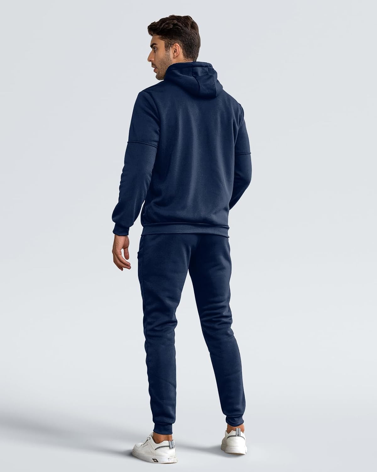 Men's Zip-Up Hoodie and Jogger Set Cotton Blend Athletic Casual Comfort Fit