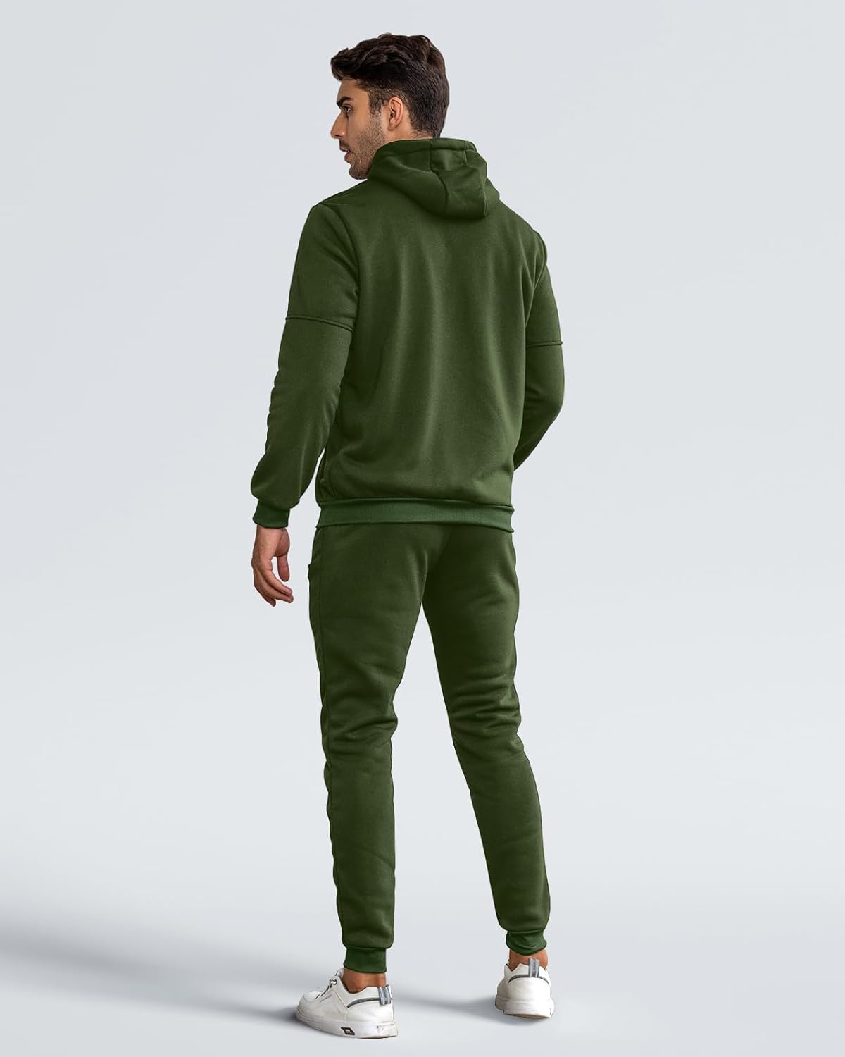 Men's Zip-Up Hoodie and Jogger Set Cotton Blend Athletic Casual Comfort Fit