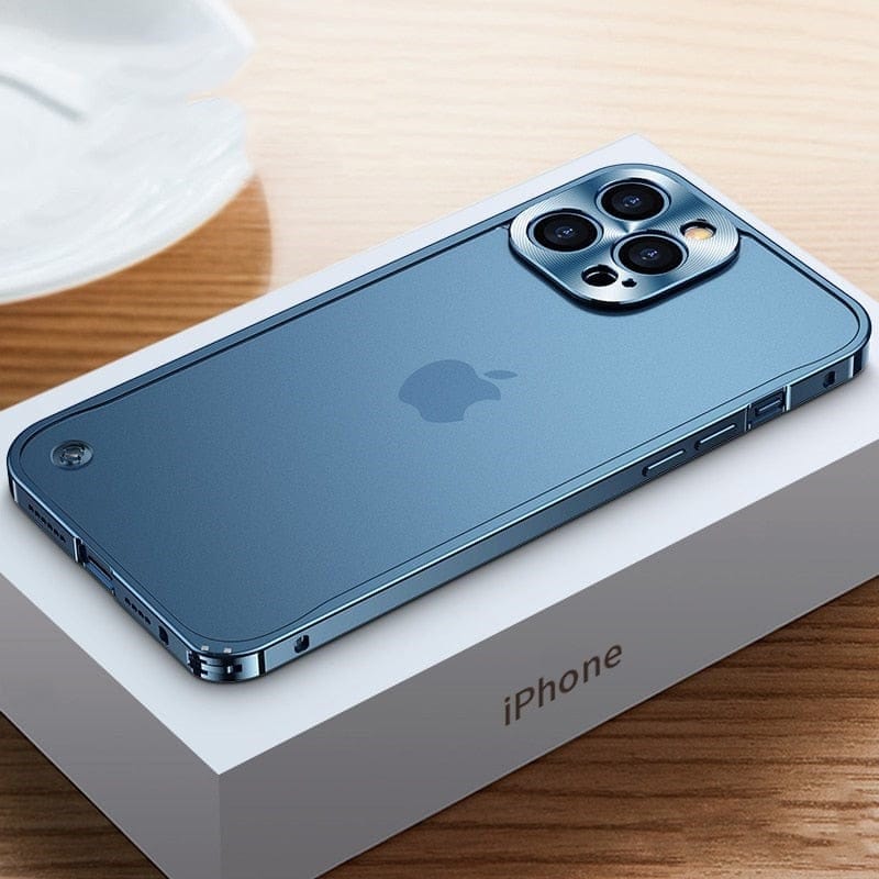 Davy Aluminum iPhone Case Aircraft Grade CNC Milled Lightweight Bumper with Polycarbonate Back Panel