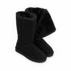 Warm Waterproof Suede Sheepskin Boots with Side Zipper for Women Winter Outdoor