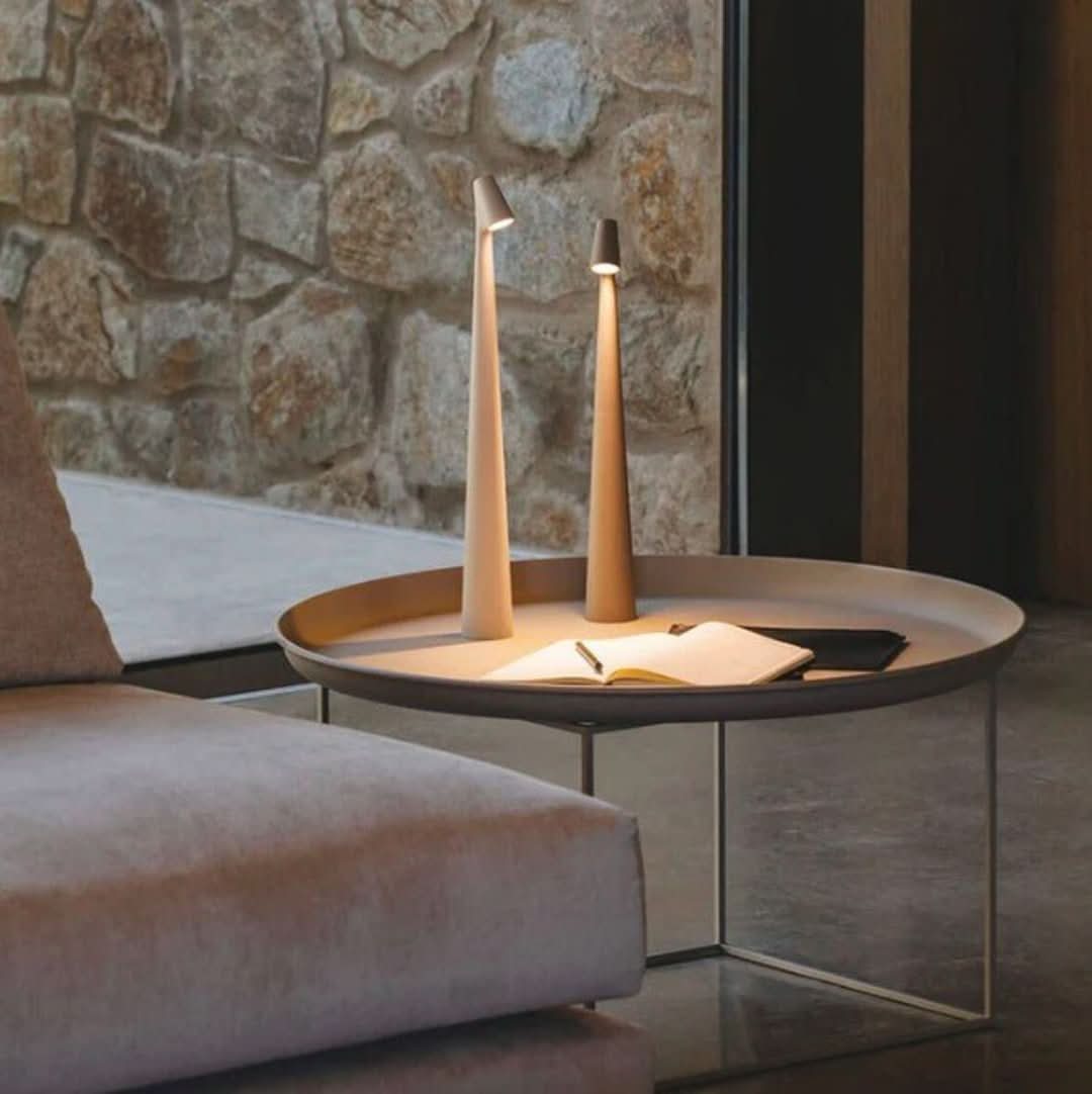 Davy Wireless LED Table Lamp Nordic Minimalist Design Touch Control USB Rechargeable 35cm 45cm