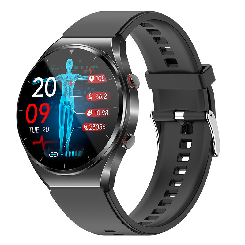 Davy HealthGuard Pro Smartwatch with One-Click Blood Sugar, Blood Pressure, ECG, HRV, Heart Rate Monitor