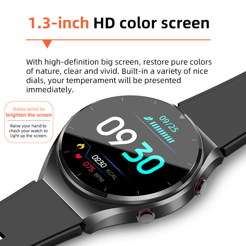 Davy HealthGuard Pro Smartwatch with One-Click Blood Sugar, Blood Pressure, ECG, HRV, Heart Rate Monitor