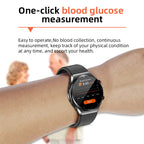 Davy HealthGuard Pro Smartwatch with One-Click Blood Sugar, Blood Pressure, ECG, HRV, Heart Rate Monitor
