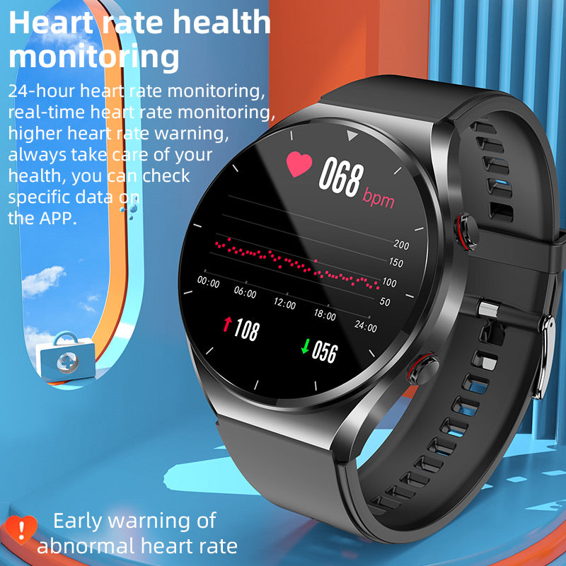 Davy HealthGuard Pro Smartwatch with One-Click Blood Sugar, Blood Pressure, ECG, HRV, Heart Rate Monitor