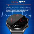 Davy HealthGuard Pro Smartwatch with One-Click Blood Sugar, Blood Pressure, ECG, HRV, Heart Rate Monitor