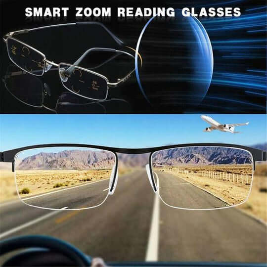 Adaptive Multifocal Glasses with Auto Vision Adjustment Blue Light Filter UV Protection