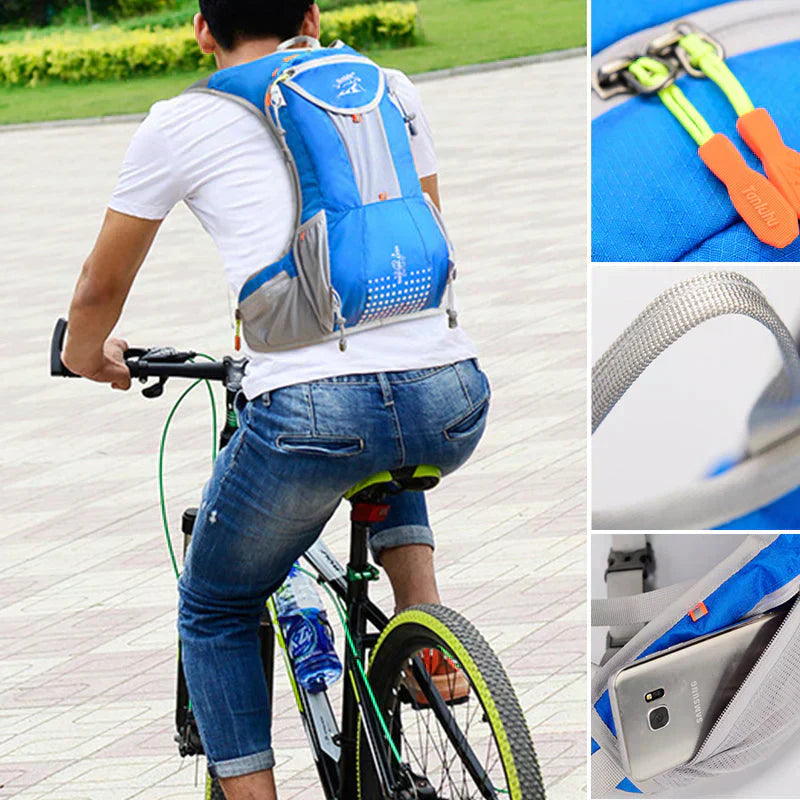 Outdoor Backpack Lightweight Waterproof Reflective 15L Water-Repellent Polyester Trail Hiking Daypack