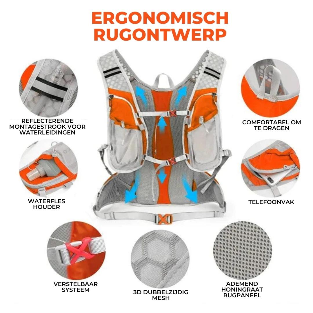 Outdoor Backpack Lightweight Waterproof Reflective 15L Water-Repellent Polyester Trail Hiking Daypack
