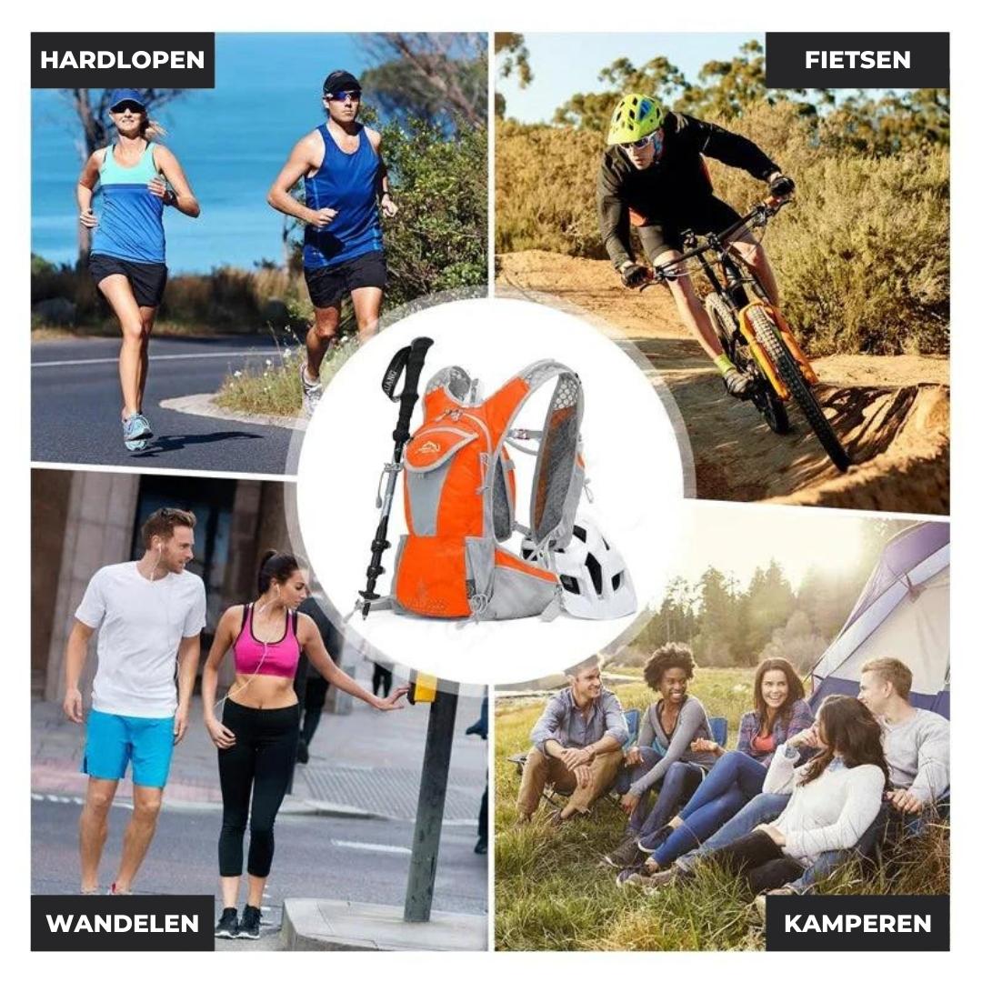 Outdoor Backpack Lightweight Waterproof Reflective 15L Water-Repellent Polyester Trail Hiking Daypack