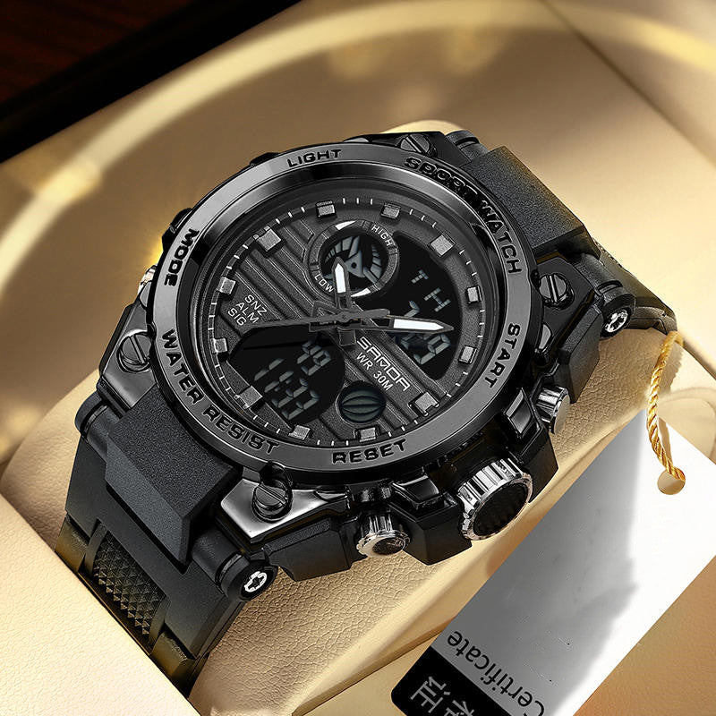 Outdoor Multifunctional Waterproof Luminous Watch with Hardened Durable Exterior