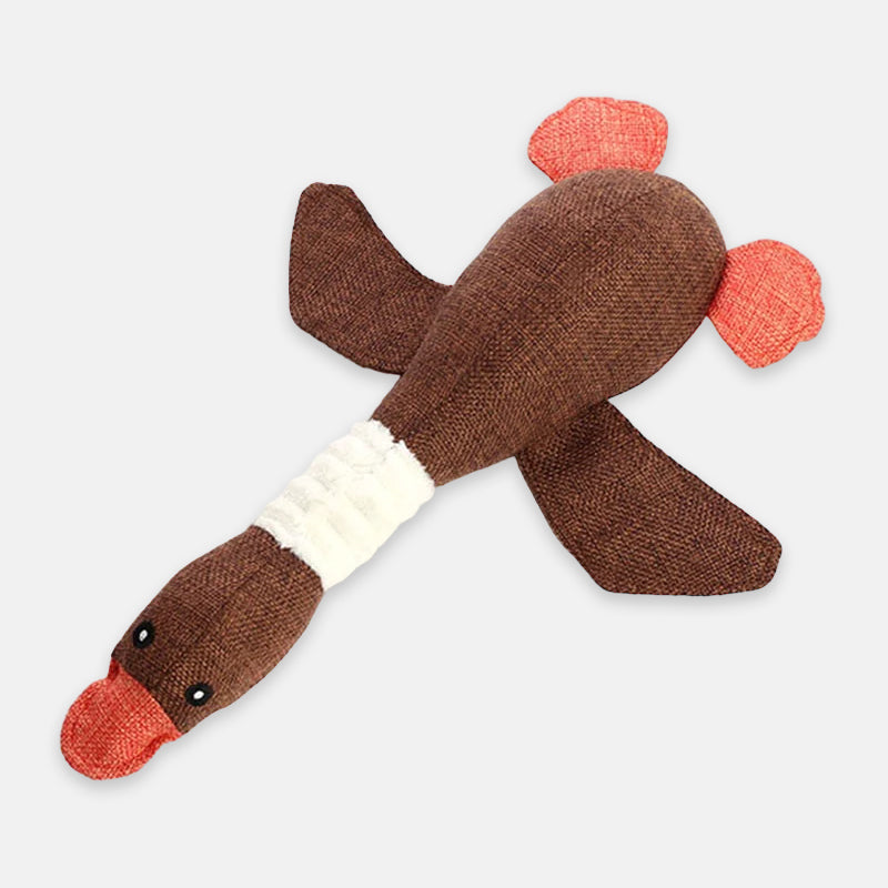 Plush Duck Dog Toy with Squeaker Soft Durable Fabric for Puppies and Adult Dogs