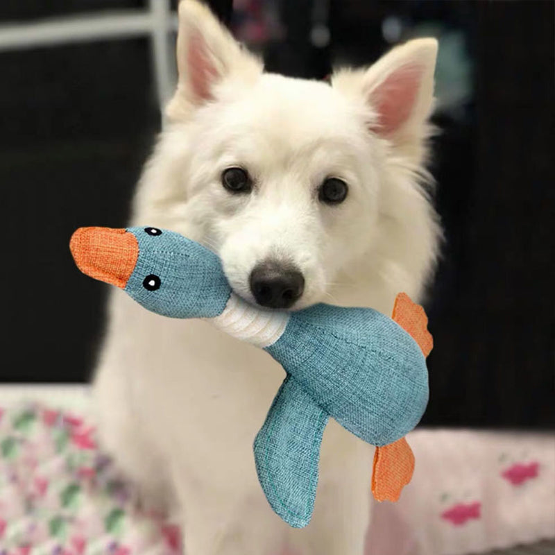 Plush Duck Dog Toy with Squeaker Soft Durable Fabric for Puppies and Adult Dogs