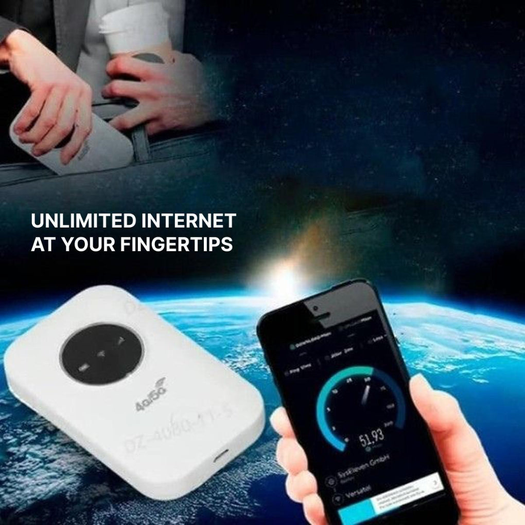 Mobile 4G 5G WiFi Hotspot Device Portable Internet Router Rechargeable Battery Compact Design