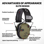 Davy Protective Shooting Headphones Active Noise Cancellation Lightweight Electronic Hearing Protection