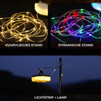 Rechargeable Outdoor Lantern with LED Strip Waterproof Portable Camping Light