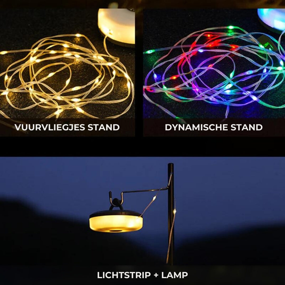 Rechargeable Outdoor Lantern with LED Strip Waterproof Portable Camping Light