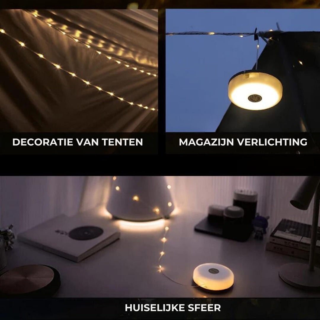 Rechargeable Outdoor Lantern with LED Strip Waterproof Portable Camping Light
