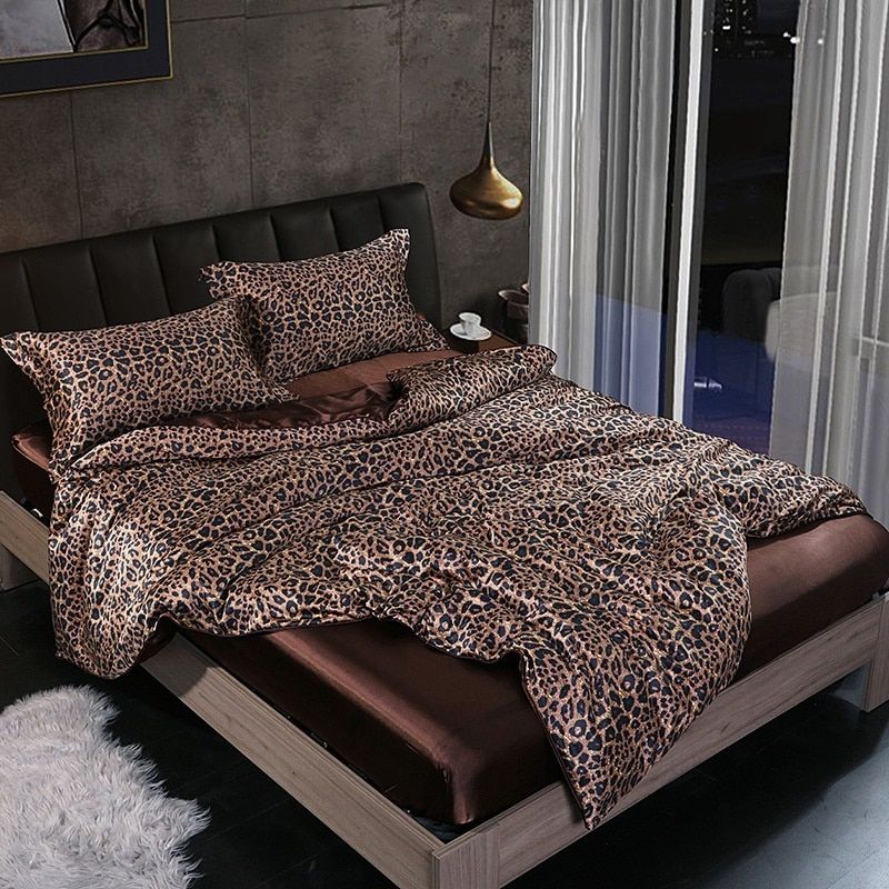 Davy Satin Duvet Cover Set Soft Smooth Hypoallergenic Temperature Regulating Bedding