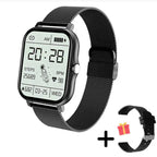 Smartwatch 1.83 Inch Fitness Watch with Health Monitoring Bluetooth Calling Steel Band Alloy Case