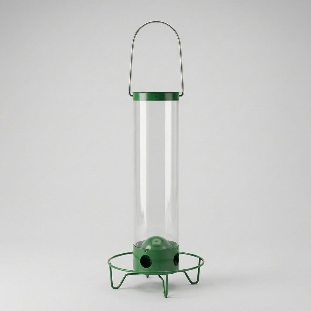 Davy Squirrel Proof Bird Feeder with Multiple Feeding Ports Clear Weather-Resistant Seed Container