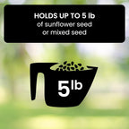 Davy Squirrel Proof Bird Feeder with Multiple Feeding Ports Clear Weather-Resistant Seed Container