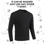 Davy Thermal Heated Top USB Heated Baselayer Shirt for Men and Women Black Gray S-5XL