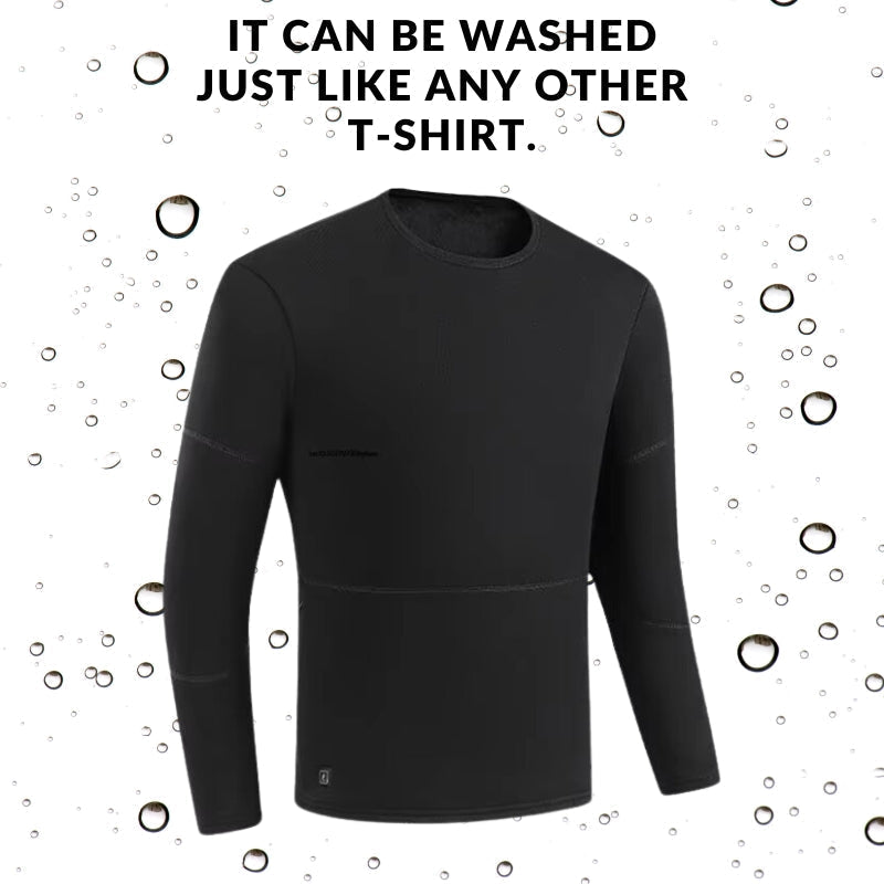 Davy Thermal Heated Top USB Heated Baselayer Shirt for Men and Women Black Gray S-5XL