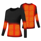 Davy Thermal Heated Top USB Heated Baselayer Shirt for Men and Women Black Gray S-5XL